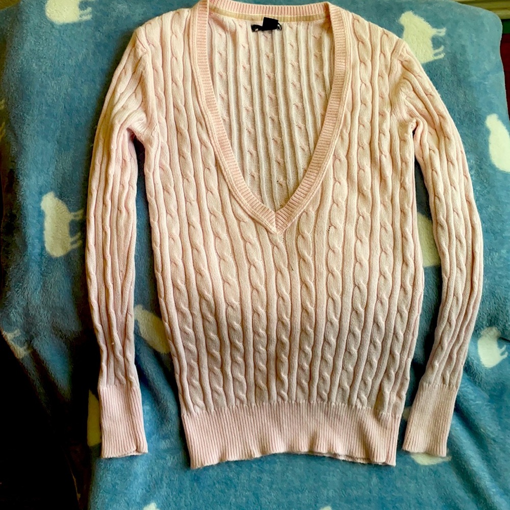 Pink Gap V neck sweater